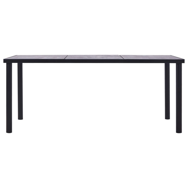 Esstisch Pascar in Schwarz und Beton Hellgrau 200x100x75cm (MDF)