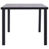Esstisch Pascar in Schwarz und Beton Hellgrau 200x100x75cm (MDF)