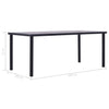 Esstisch Pascar in Schwarz und Beton Hellgrau 200x100x75cm (MDF)