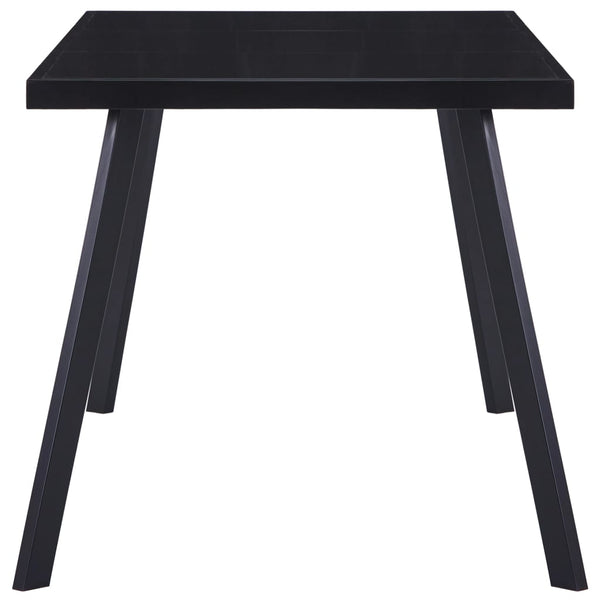 Schwarzer Esstisch Canel 180x90x75cm (Gehärtetes Glas)
