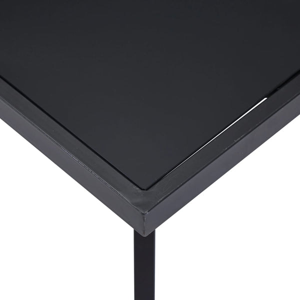 Schwarzer Esstisch Canel 180x90x75cm (Gehärtetes Glas)