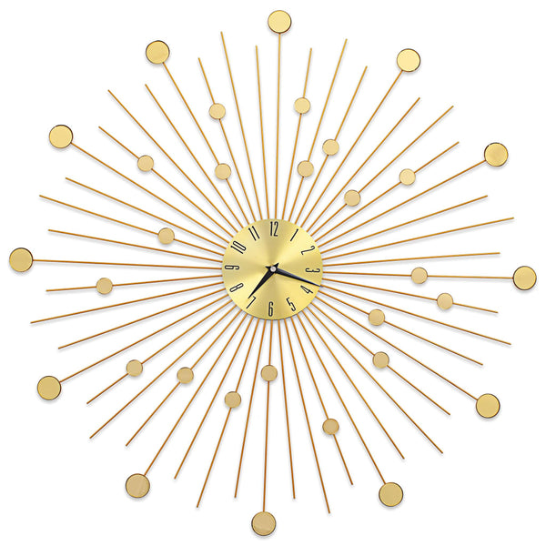 Raghfan 70cm metallinen kultainen seinäkello