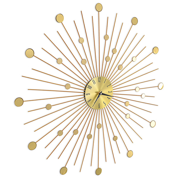 Raghfan 70cm metallinen kultainen seinäkello
