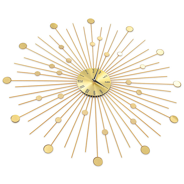 Raghfan 70cm metallinen kultainen seinäkello