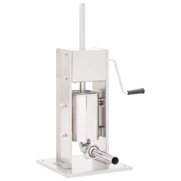 Manuelle Wurstfüllmaschine Lates 3 l, Silber (Edelstahl)