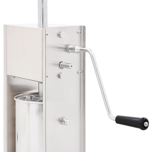 Manuelle Wurstfüllmaschine Lates 3 l, Silber (Edelstahl)
