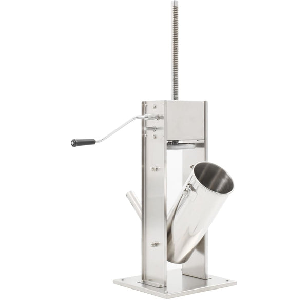 Silberne manuelle Wurstfüllmaschine Lates 5 l (Edelstahl)