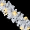 Weiße Weihnachtsgirlande mit LED-Beleuchtung Gerocs 10 m
