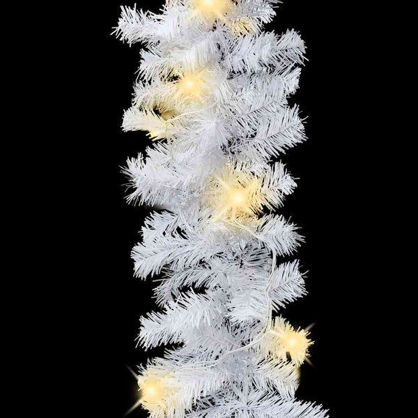 Weiße Weihnachtsgirlande mit LED-Beleuchtung Gerocs 10 m