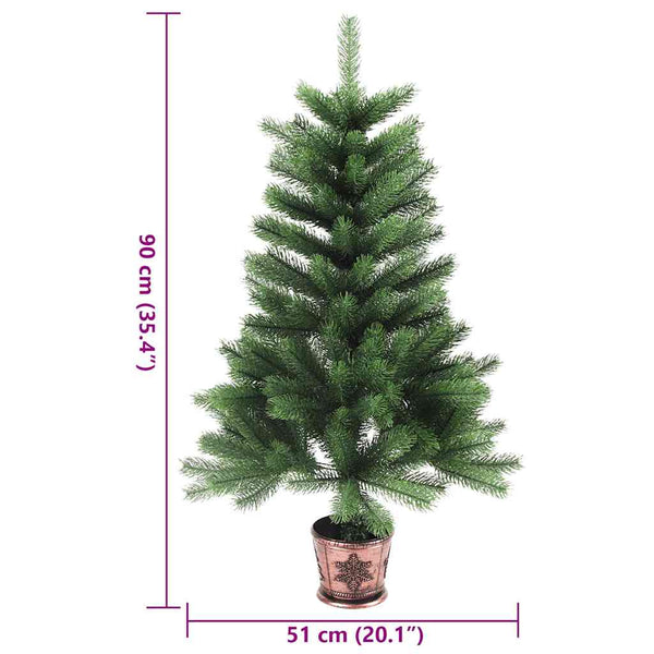 Künstlicher grüner Weihnachtsbaum, naturgetreue Nadeln, Rodrique 90cm