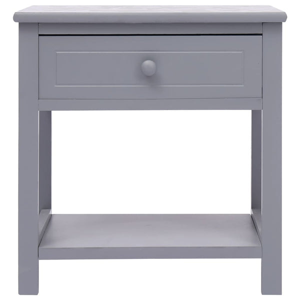 Grauer Nachttisch Stefica 40x29x42cm (Kaiserbaumholz)