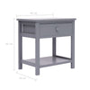 Grauer Nachttisch Stefica 40x29x42cm (Kaiserbaumholz)