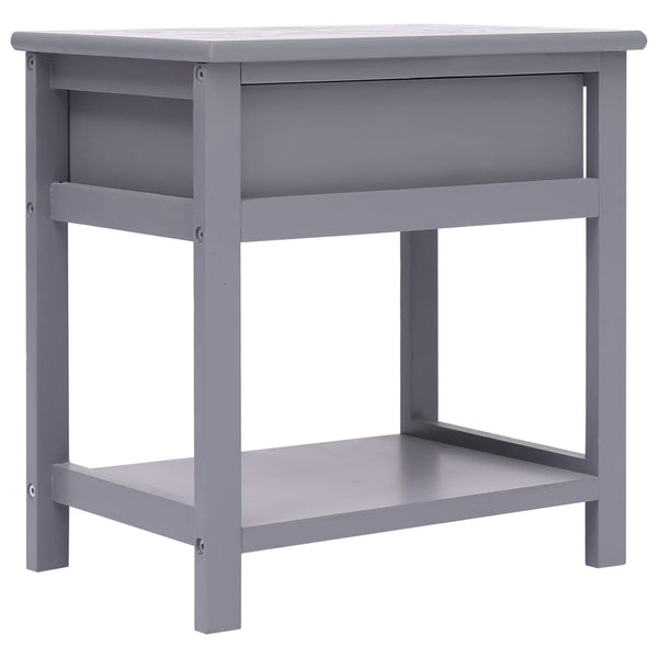 Harmaa yöpöydät Stefica 40x29x42cm (2kpl keisaripuu)