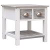 Grauer Beistelltisch Sofioara 40x40x40cm (Kaiserbaumholz)