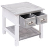 Grauer Beistelltisch Sofioara 40x40x40cm (Kaiserbaumholz)
