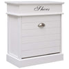 Weißer Schuhschrank Negimed 50x28x58cm (Paulownia-Holz)