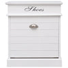 Weißer Schuhschrank Negimed 50x28x58cm (Paulownia-Holz)