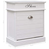 Weißer Schuhschrank Negimed 50x28x58cm (Paulownia-Holz)