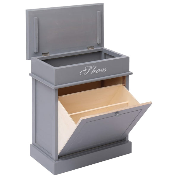 Grauer Schuhschrank Varvara 50x28x58cm (Kaiserbaum)