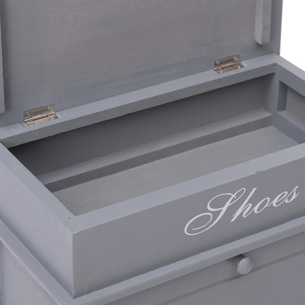 Grauer Schuhschrank Varvara 50x28x58cm (Kaiserbaum)