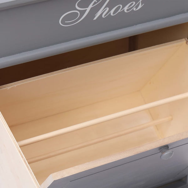 Grauer Schuhschrank Varvara 50x28x58cm (Kaiserbaum)