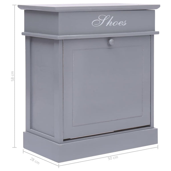 Grauer Schuhschrank Varvara 50x28x58cm (Kaiserbaum)