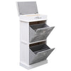 Grauer Schuhschrank Edw 50x28x98cm (Kaiserbaum)
