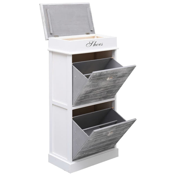 Grauer Schuhschrank Edw 50x28x98cm (Kaiserbaum)