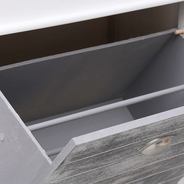 Grauer Schuhschrank Edw 50x28x98cm (Kaiserbaum)