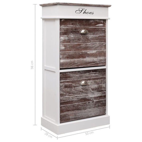 Brauner Schuhschrank Edw 50x28x98cm (Kaiserbaum)