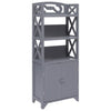 Grauer Badezimmerschrank Jeannie 46x24x116cm (Kaiserbaumholz)