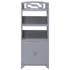 Grauer Badezimmerschrank Jeannie 46x24x116cm (Kaiserbaumholz)