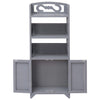 Grauer Badezimmerschrank Jeannie 46x24x116cm (Kaiserbaumholz)