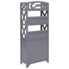 Grauer Badezimmerschrank Jeannie 46x24x116cm (Kaiserbaumholz)