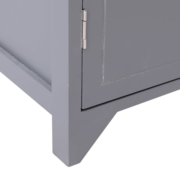 Grauer Badezimmerschrank Jeannie 46x24x116cm (Kaiserbaumholz)