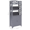 Grauer Badezimmerschrank Jeannie 46x24x116cm (Kaiserbaumholz)