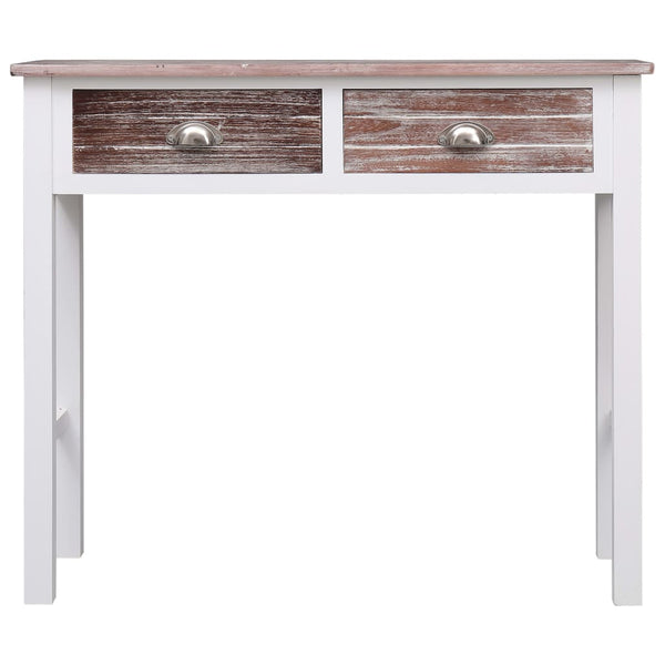 Brauner Beistelltisch Issaiia 90x30x77cm (Holz)