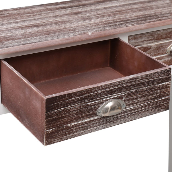 Brauner Beistelltisch Issaiia 90x30x77cm (Holz)