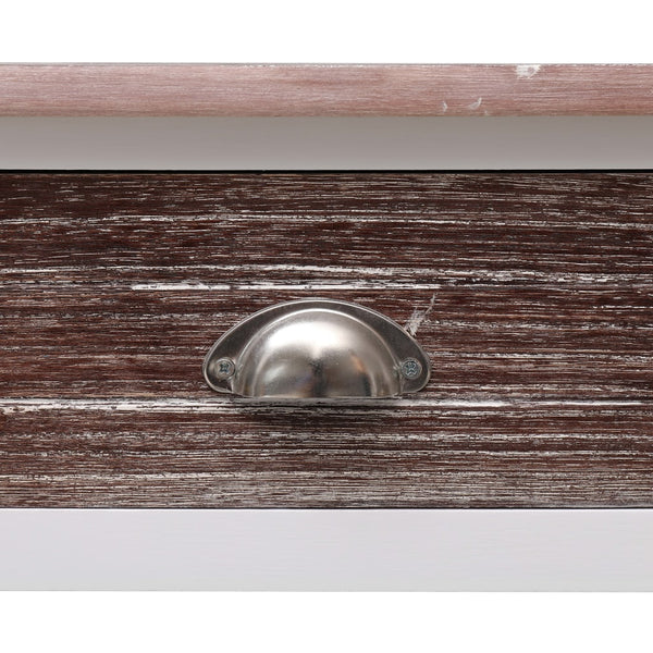 Brauner Beistelltisch Issaiia 90x30x77cm (Holz)