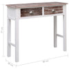 Brauner Beistelltisch Issaiia 90x30x77cm (Holz)
