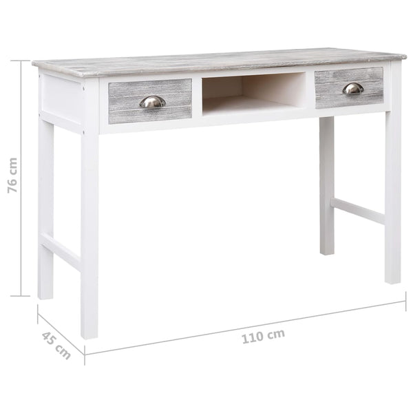Harmaa kirjoituspöytä Profirie 110x45x76cm (puinen)