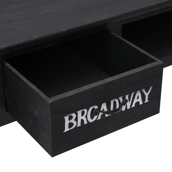 Schwarzer Beistelltisch Maxinel 110x45x76 cm (Holz)