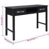 Schwarzer Beistelltisch Maxinel 110x45x76 cm (Holz)