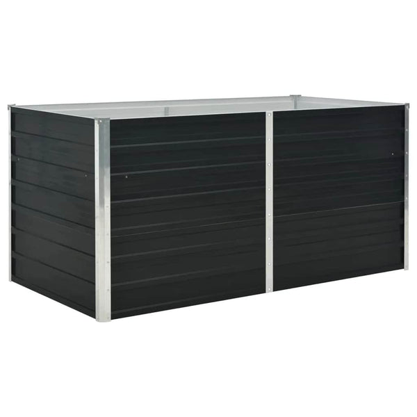 Anthrazitfarbene Gartenbox Ghirghina 160x80x77cm (verzinkter Stahl)