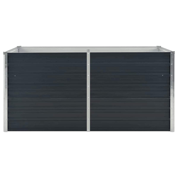 Anthrazitfarbene Gartenbox Ghirghina 160x80x77cm (verzinkter Stahl)