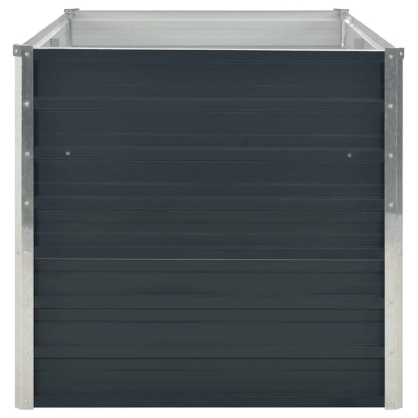 Anthrazitfarbene Gartenbox Ghirghina 160x80x77cm (verzinkter Stahl)