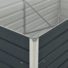 Anthrazitfarbene Gartenbox Ghirghina 160x80x77cm (verzinkter Stahl)