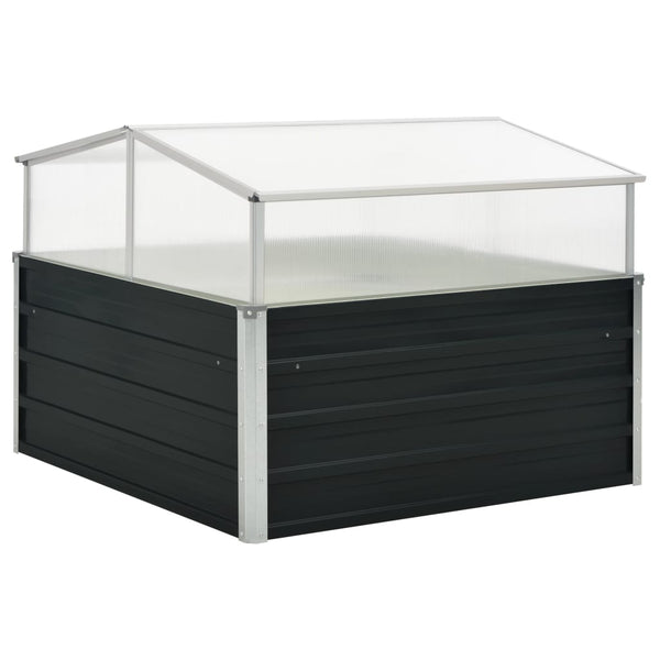 Anthrazit Gewächshaus Vinicia 100x100x77cm (verzinkter Stahl)