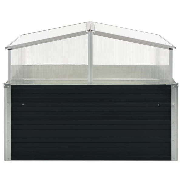 Anthrazit Gewächshaus Vinicia 100x100x77cm (verzinkter Stahl)