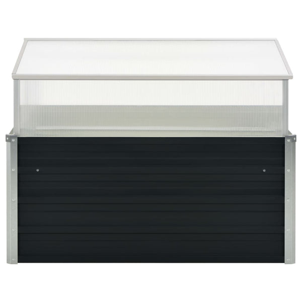 Anthrazit Gewächshaus Vinicia 100x100x77cm (verzinkter Stahl)